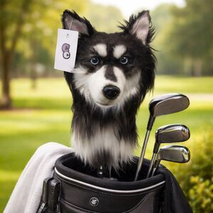 Cuddle Clones Husky Dog Golf Club Headcover Plush Driver Cover NWT